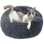 Donut Cat Bed Pet Bed for Small Cat and Dog Round Kitten Cushion Bed Soft Plush Pet Calming Bed