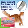 Premium Stainless Steel Metal Comb for Dogs and Cats | Detangler Grooming Brush for Pets with Short and Long Hair | Removes Knots, Tangles, Matted Fur and Knotted Hair