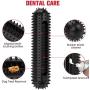 PETIZER Dog Squeaky Toys for Aggressive Chewers | Tough Toothbrush Puppy Chew Toy | Nearly Indestructible Rubber Toys for Training, Teeth Cleaning, Playing and Chewing for Medium & Large Breeds Black