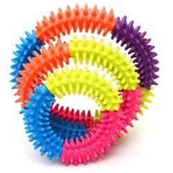 Ychaoya Rubber Pet Training Spinose Ring Non-Toxic Playing Chew Toys, Size: 12.5cm, Random Color Delivery