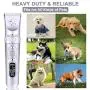 Professional Dog Clippers Grooming Kit, Low Noise Rechargeable Cordless Heavy Duty Pet Hair Clippers with 3-Speed High Power for Small Medium Large Dogs Cats