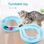 ocijf179 Cat Toy Cat Tray Toys Pet Kitten Turntable Figure 8 Shaped Track Entertainment Supplies - Blue