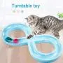 ocijf179 Cat Toy Cat Tray Toys Pet Kitten Turntable Figure 8 Shaped Track Entertainment Supplies - Blue ocijf179 Cat Toy Cat Tray Toys Pet Kitten Turntable Figure 8 Shaped Track Entertainment Supplies - Blue