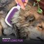Stainless Steel Grooming Brush for Dogs - Ever Gentle Slicker Brush with Rubber Handle and Hook