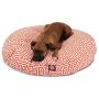 Orange Towers Large Round Indoor Outdoor Pet Dog Bed With Removable Washable Cover By Majestic Pet Products