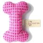 Glorisun Dog Bones Toys, Durable Plush Dog Toy Built-in Vocal Airbag, Pet Chew Dental Toy for Interactive Play Training and Fun