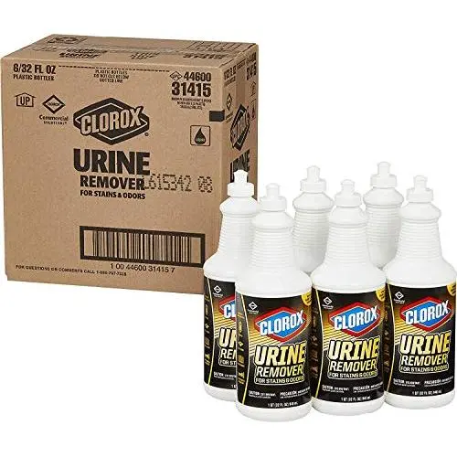 Clorox 31415 Urine Remover, Pulltop, 32oz, Pack of 6 Clorox 31415 Urine Remover, Pulltop, 32oz, Pack of 6