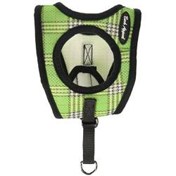 Bark Appeal Mesh Step in Harness, Small, Green Plaid