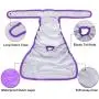LUXJA Reusable Female Dog Diapers (Pack of 4), Washable Wraps for Female Dog (X-Large, Sky Blue+Purple+Green+Rose Red)