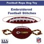 Pets First NFL Kansas City Chiefs Football Dog Toy, Tough Nylon Quality Materials with Strong Pull Ropes & Inner Squeaker in NFL Team Color