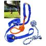 Fenidog Outdoor Bungee Hanging Dog Toy, Interactive Tether Tug Toy for Pitbull & Small to Large Dogs, Ideal for Exercise & Solo Play, Play Tug War, Extra Durable & Safe with 2 Chew Rope Toys