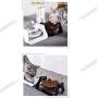 GAPZER Raised Cat Food Water Bowl, 15° Adjustable Detachable Elevated Stand Tilted Pet Feeder Bowl No-Spill Anti-Overturn for Dog Cats Kitten