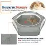 VavoPaw Small Animals Playpen, Waterproof Breathable Indoor Pet Cage Tent with Zipper Cover, Portable Outdoor Exercise Yard Fence for Kitten Hamster Bunny Squirrel Guinea Pig Hedgehog