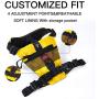 HOWGO Dog Harness,4 Point Adjustable Lightweight Waterproof&Odor-Proof Dog Harness with Leash Clip,No-Choke,Reflective with Storage Pocket for Training and Walking,Hunting(Yellow, Medium)