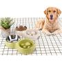Tineer Double Pet Dog Slow Feeder Bowl,Stainless Steel Anti-choke Puppy Food and Water Feeder for Dog Cats