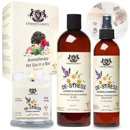 Aromatherapy Pet Spa in a Box Dog Shampoo, Dog Grooming Spray, Candle Scented Animal Lover Gift Set & Pet Odor Eliminator Aromatherapy Pet Spa in a Box Dog Shampoo, Dog Grooming Spray, Candle Scented Animal Lover Gift Set & Pet Odor Eliminator