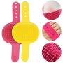 POLARHAWK 2pcs Pet Grooming Brushes, Rubber Dogs Cat Washing Brushes Pet Shampoo Brush Smoothing Massage Comb with Adjustable Ring Handle