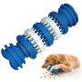 Dog Chew Toys - Dog Toys for Aggressive Chewers Toughest Natural Rubber - Dog Toothbrush Toys Interactive Dog Toys for Puppies and Medium & Large Dogs - Dental Care Teeth Cleaning Toy for Dogs (Blue)