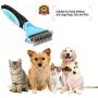 Dudi Pet Grooming Comb - with 2 Sided Professional Grooming Rake for Cats & Dogs - Safe Dematting Comb for Easy Mats & Tangles Removing - No More Nasty Mats and Flying Hair