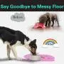 PINCTROT Pet Feeding Mat, Bowl Placemat for Cats Dogs, Tray with Raised Edges, Generous Size for Water Fountain Station, Food Grade Silicone