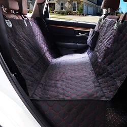 LETTON Dog Car Seat Cover Waterproof Durable Anti-Scratch Nonslip Back Seat Pet Protection Dog Travel Hammock with Side Flaps for Cars/Trucks/SUV