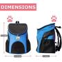 Guay Pet Carrier Backpack for Dogs and Cats- Soft Sided Ventilated Mesh with Bed Liner - Safe Hiking Walking Travel Bag for Small Pets Kitten Puppy Up to 12 lbs
