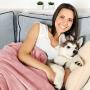 Waterproof Pet Blanket-50”x 60” Soft Plush Throw Protects Couch, Chairs, Car, Bed from Spills, Stains, or Pet Fur-Machine Washable by Petmaker (Pink)