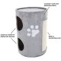 PETMAKER Cat Condo 2 Story Double Hole with Scratching Surface, 14'' x 20.5'', Gray (80-PET5080)