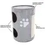 PETMAKER Cat Condo 2 Story Double Hole with Scratching Surface, 14'' x 20.5'', Gray (80-PET5080)