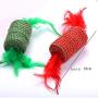 Hengzhi Cat Scratch Feather Toy Kitten Candy Shape Sisal Rolling Play Toys Pet Supplies