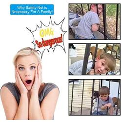 TGHY Railing Safety Net, Baby Safety Banister Guard, Indoor Balcony and Stairway Safety Net Child Safety Pet Safety Toy Safety,300cm x 77cm