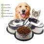 ACUTRE Dog Bowl, 2 Pack Stainless Steel Dog Bowl with Non-Slip Rubber Ring Puppy BowlsLarge Water Bowls for Dogs Pets Bowl for Food Or Water, Suitable for Puppy and Cats