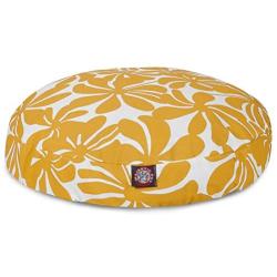 Yellow Plantation Small Round Indoor Outdoor Pet Dog Bed With Removable Washable Cover By Majestic Pet Products
