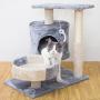 N/D cat Trees and Towers Scratching Post ，Cat Platform with cat Litter, Two-Story cat Playground Furniture