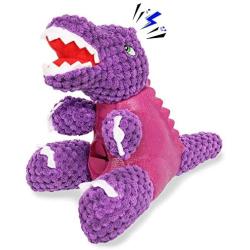 UPSKY Dog Plush Toy Dog Squeaky Toy Interactive Natural Rubber Dog Chew Toy for Aggressive Chewer, Durable Toothbrush Leakage Dinosaur Toys for Small Medium Dogs Not Suitable for Big Dogs