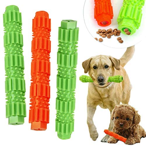 Etrustor 3Pack Dog Toys, Durable Dog Chew Toys for Aggressive Chewers Doggy Brushing Sticks Teeth Cleaner Natural Rubber for Medium Large(Size: Large) Breed Dogs and Puppy Small Dogs(Size: Small)