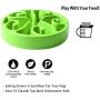 Dreams Mall Slow Feeder Bowls Dog Bowl Fun Feeder Interactive Bloat Stop,Eco-Friendly Slow Feed Dog Bowl,Green