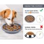 Pecute Dog Bowl Slow Feeder Bloat Stop Pet Bowl Fun Feeder Eco-Friendly Non-Toxic No Choking Healthy Design Bowl with No-Spill Non-Skid Silicone Mat Stainless Steel Water Bowl for Dogs Cats and Pets