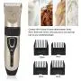 HERCHR Dog Grooming Clippers, USB Rechargeable Adjustable Pet Hair Trimmers with 4 Guard Combs(Without Battery), 1.77 x 7.2in