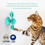 WWYM Interactive Teasing Cat Toy, Windmill Turntable Scratching Tickle Hair Brush, with Sucker Pet Accessories,Blue