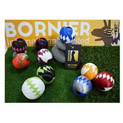 BORNIER Cat Toys Pet Toys | Strap Ball with Jingle Bells Chase Toy for Pets Kittens (Comes W/BoxCave Microfiber Cleaning Cloth)