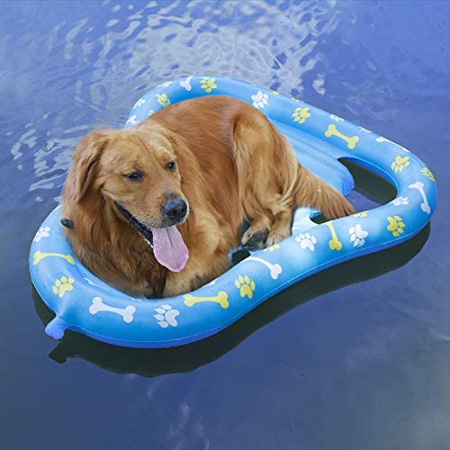 Aiseve Premium Dog Float, Durable Summer Swimming Dog Pool Paw Inflatable Raft