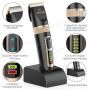 oneisall Dog Clippers Professional, 2-Speed Quiet Rechargeable Cordless Pet Grooming Hair Clippers Set for Small and Large Dogs Cats-Black