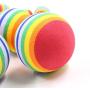 USUASI 3PCS /Set Colorful EVA Rainbow Ball Cat Dog Training Kitten Pet Supplies Bouncy Ball Pet Chihuahua French Bulldog Supplies Pet Rainbow Ball Cat Bubble Toy Balls Dog Ball Colorful Toy Balls