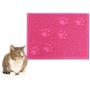 POPETPOP Pet Cat Litter Mat Waterproof Dog Puppy Kitten Dish Bowl Food Water Placemat 30 x 40cm (Rose Red)