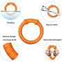 LaRoo Dog Flying Ring Dog Toy Water Floating, Outdoor Fitness Flying Discs, Tug of War Interactive Training Durable Soft Chew Toys for Large and Small Dogs. (Orange 7'' )