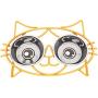 E-ROOM TREND Elevated Cat Bowls,Cute Metal Raised Pet Bowl for Cat and Small Dog Come with 2 Stainless Steel Cat Feeder Bowls Set for Food and Water with Anti Slip Feet