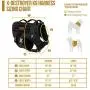 OneTigris Large Tactical Dog Harness, No Pull Adjustable Dog Harness with 3 Handles/Backpack Pouch,Service Dog Vest for Training Walking Hiking(Black,L)