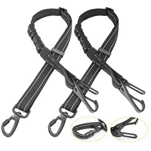 BWOGUE 2 Packs 3-in-1 Dog Seat Belt Dog Car Harness Adjustable Elastic Durable Nylon Pet Dog Cat Seat Safety Belts Vehicle Seatbelt Harness for Daily Use and Travel BWOGUE 2 Packs 3-in-1 Dog Seat Belt Dog Car Harness Adjustable Elastic Durable Nylon Pet Dog Cat Seat Safety Belts Vehicle Seatbelt Harness for Daily Use and Travel