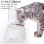 Sadomlover Cat Dog Bowls with Raised Stand Cat Food Water Feeder Bowls - 15° Tilted Elevated Pet Bowl Stress-Free Suit for Cats and Small Dogs